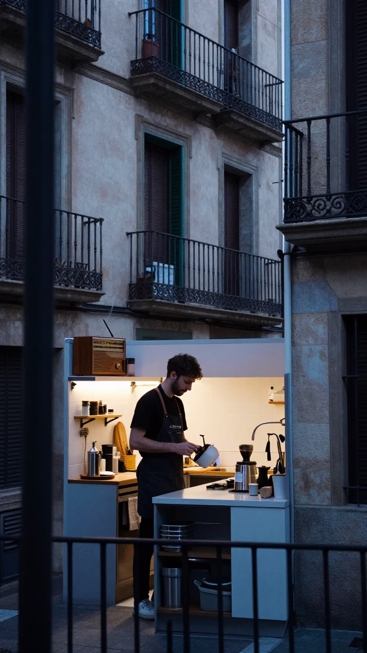 Kitchen Prep in Barcelona in in Barcelona, Spain