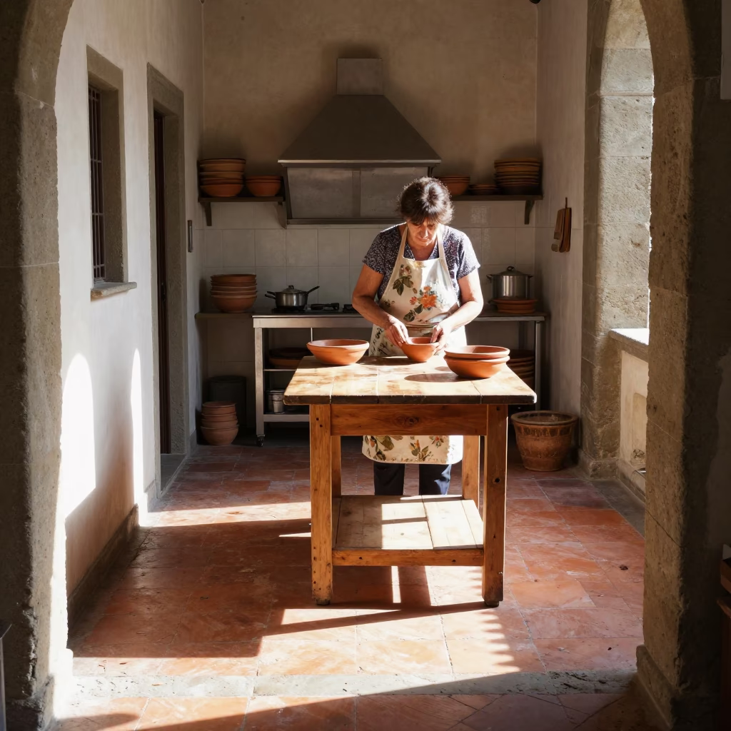 Kitchen Preparation in Florence in in Florence, Italy