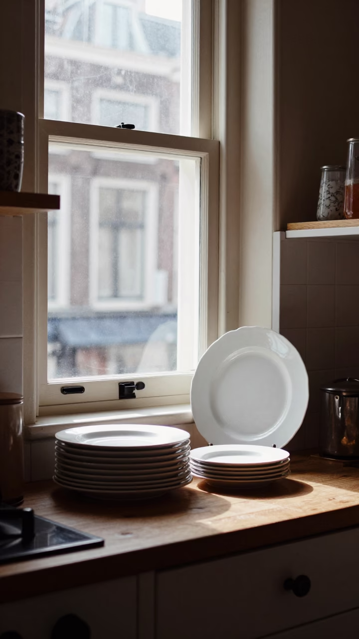 Kitchen Scene in Amsterdam at Afternoon Light in in Amsterdam, Netherlands