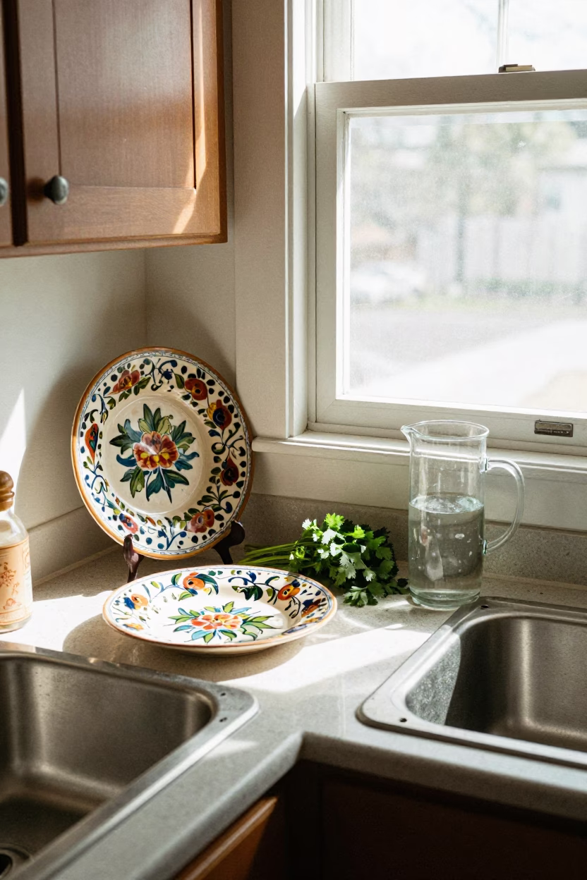 Kitchen Scene in Austin at Late Morning Light in in Austin, Texas, United States