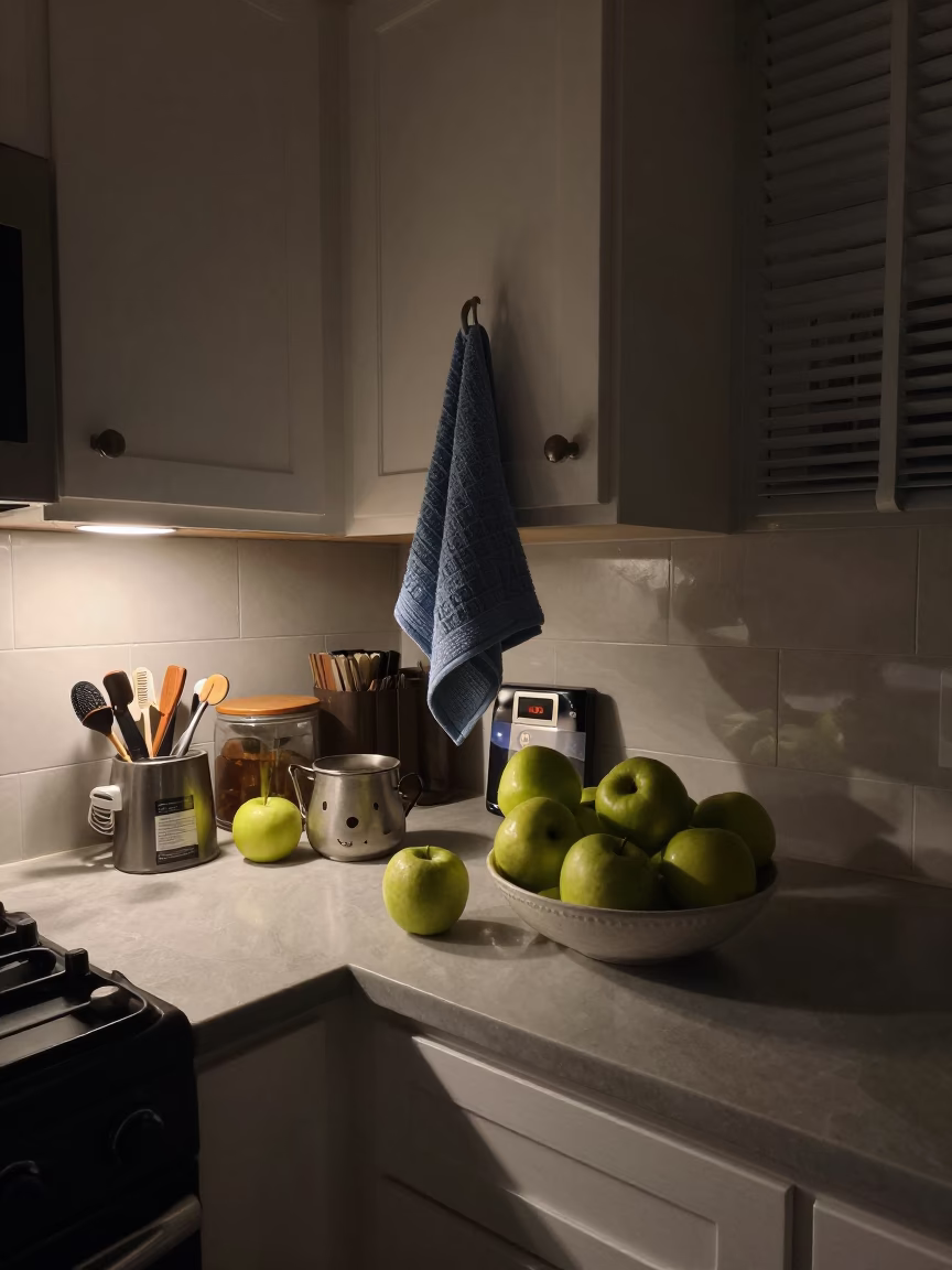 Kitchen Scene in Austin at Midnight Light in in Austin, Texas, United States