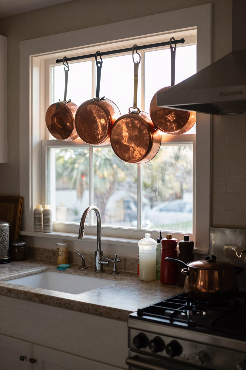 Kitchen Scene in Austin at The Early Morning Light in in Austin, Texas, United States