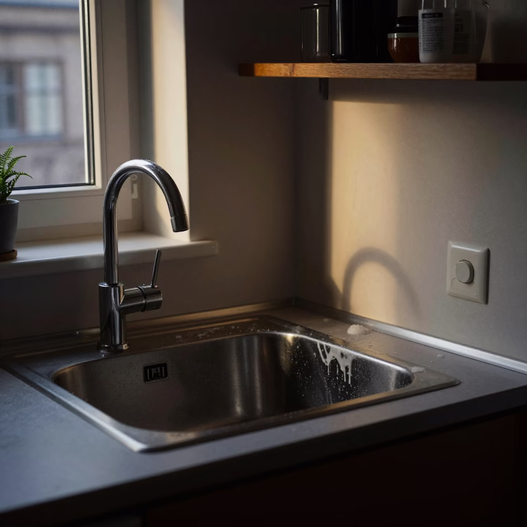 Kitchen Scene in Copenhagen at Deep In The Night Light in in Copenhagen, Denmark