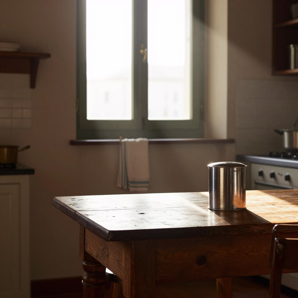 Kitchen Scene in Florence at The Early Morning Light in in Florence, Italy
