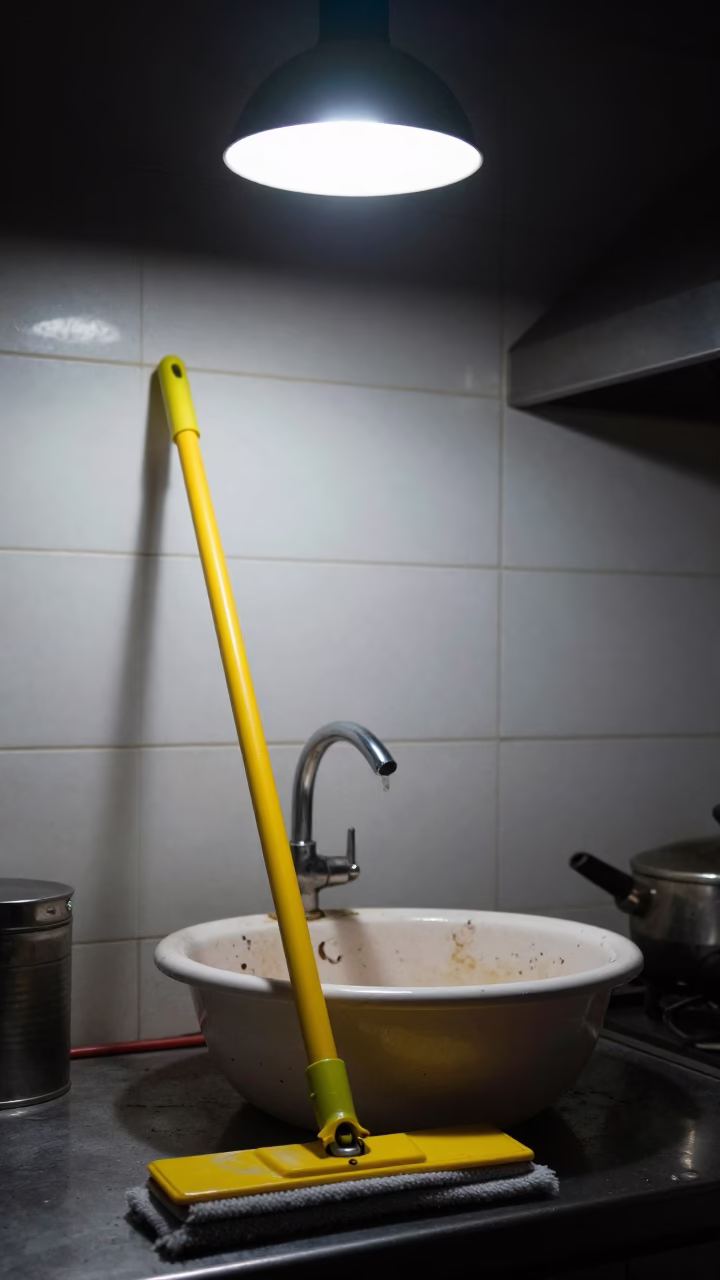 Kitchen Scene in Johannesburg at Late At Night Light in in Johannesburg, South Africa