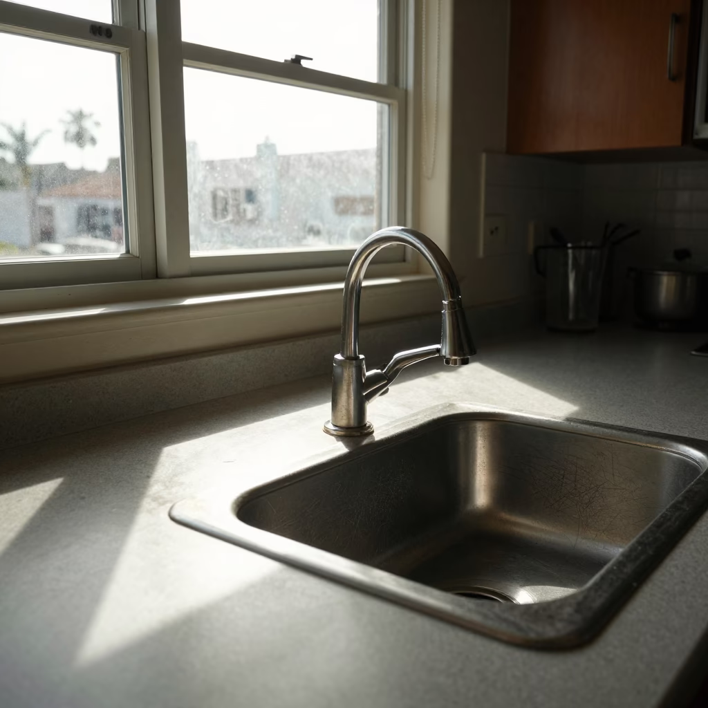 Kitchen Scene in Los Angeles at The Late Afternoon Light in in Los Angeles, California, United States