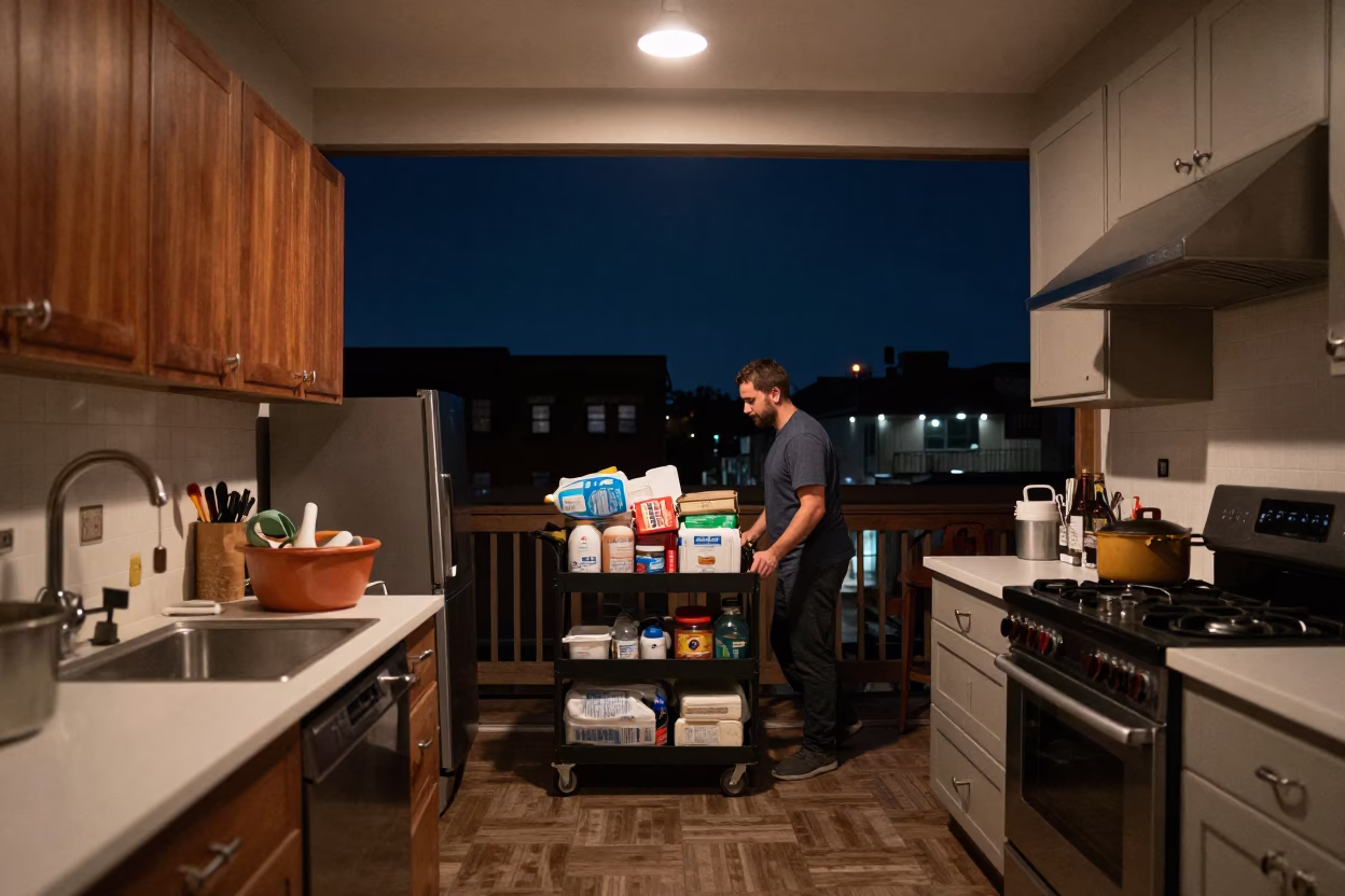 Kitchen Scene in Nashville at The Deepest Night Sky Light in in Nashville, Tennessee, United States