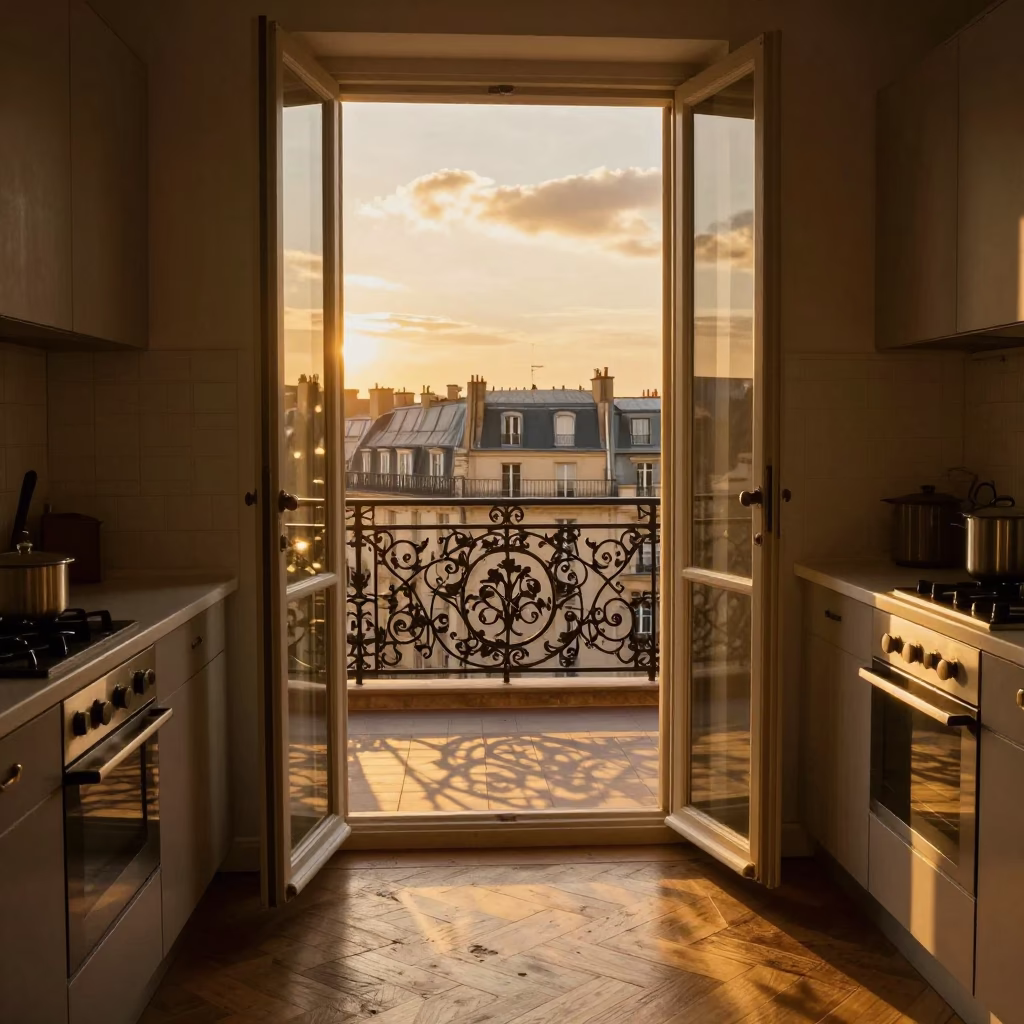 Kitchen Scene in Paris in in Paris, France