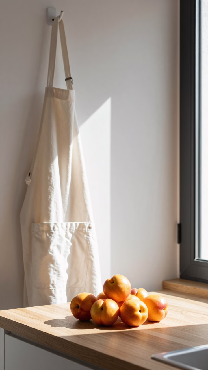 Kitchen Scene in Valencia at Bright Midmorning Light in in Valencia, Spain