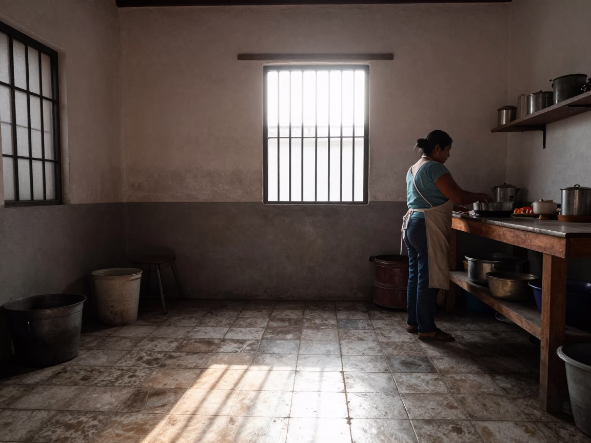 Kitchen Scene just after sunrise in Lima in in Lima, Peru
