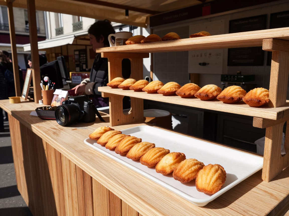 Kitchen Shelves in Paris at Midday Light in in Paris, France