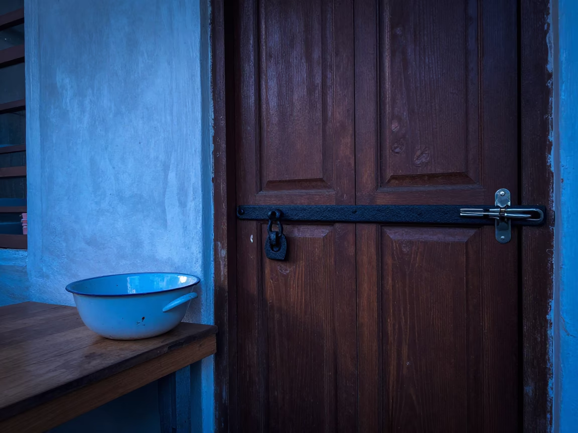 Kitchen Stall in George Town at Sunrise Light in in George Town, Malaysia