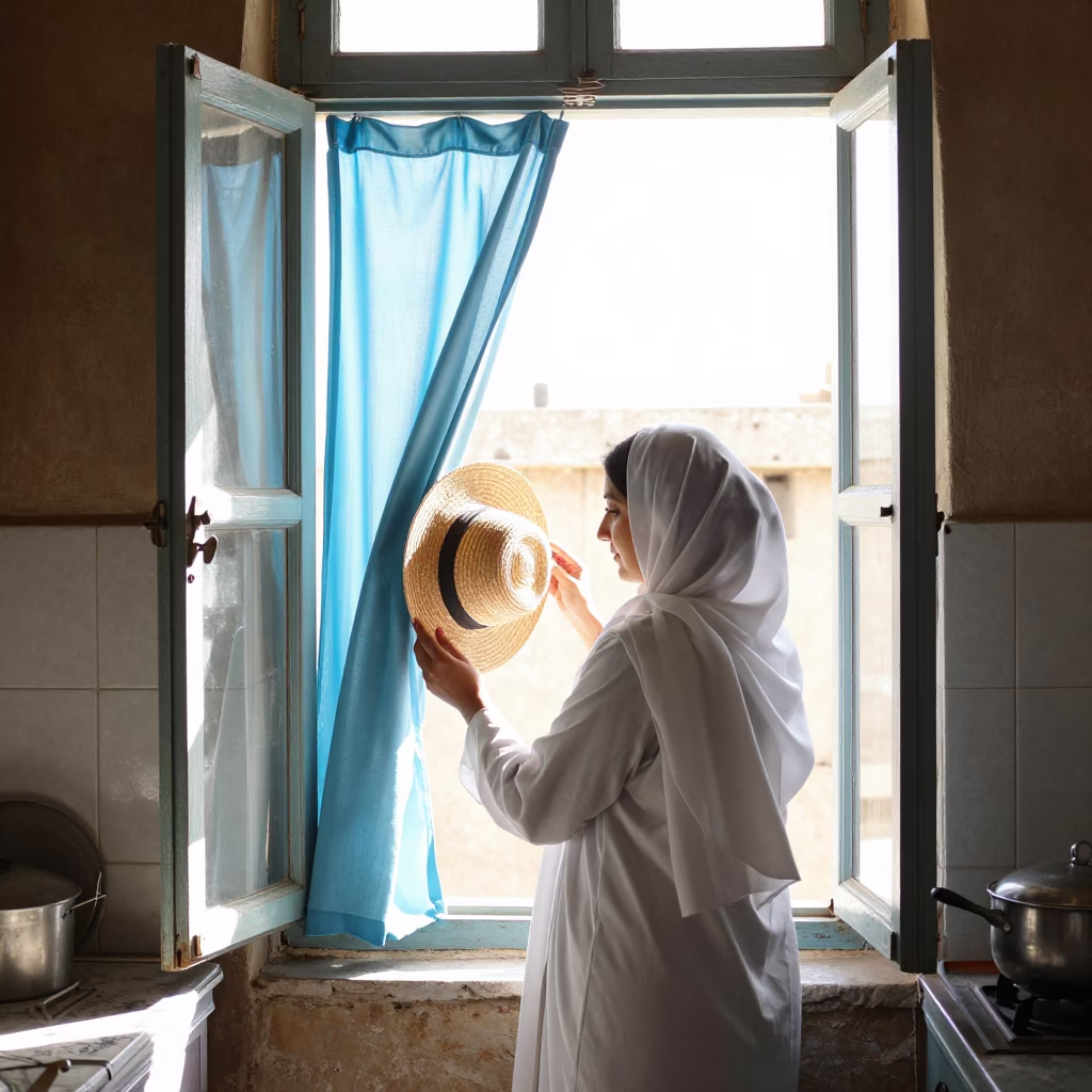 Kitchen Window at Late Morning Light in Cairo in in Cairo, Egypt