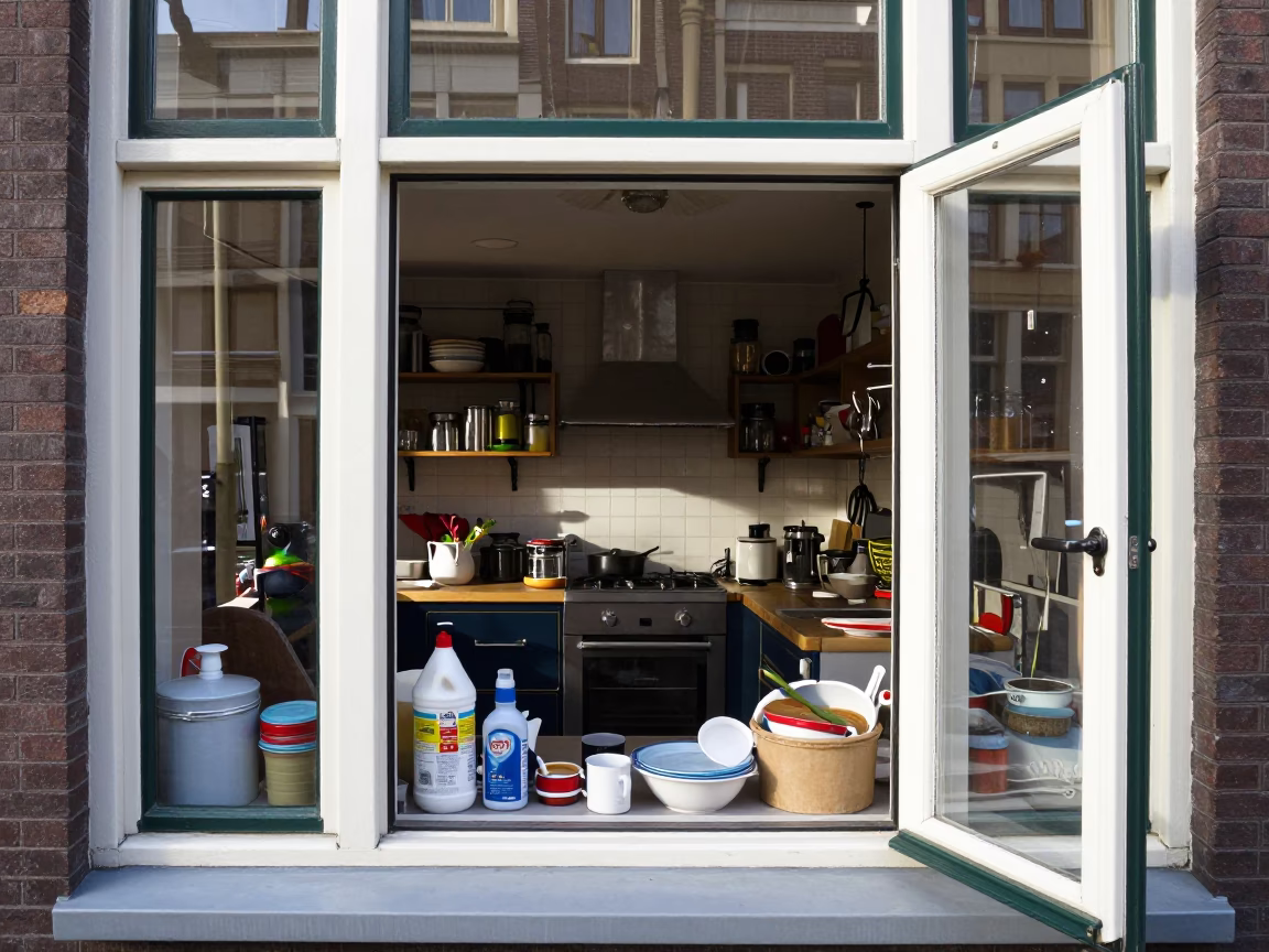 Kitchen Window in Amsterdam in in Amsterdam, Netherlands