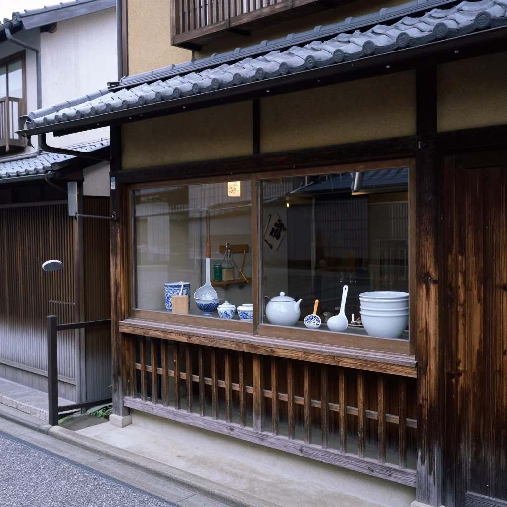 Kitchen Window in Kyoto in in Kyoto, Japan