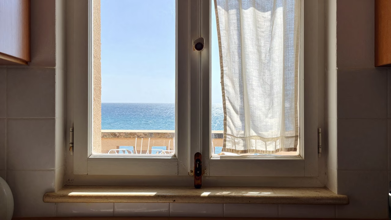Kitchen Window in Valencia in in Valencia, Spain