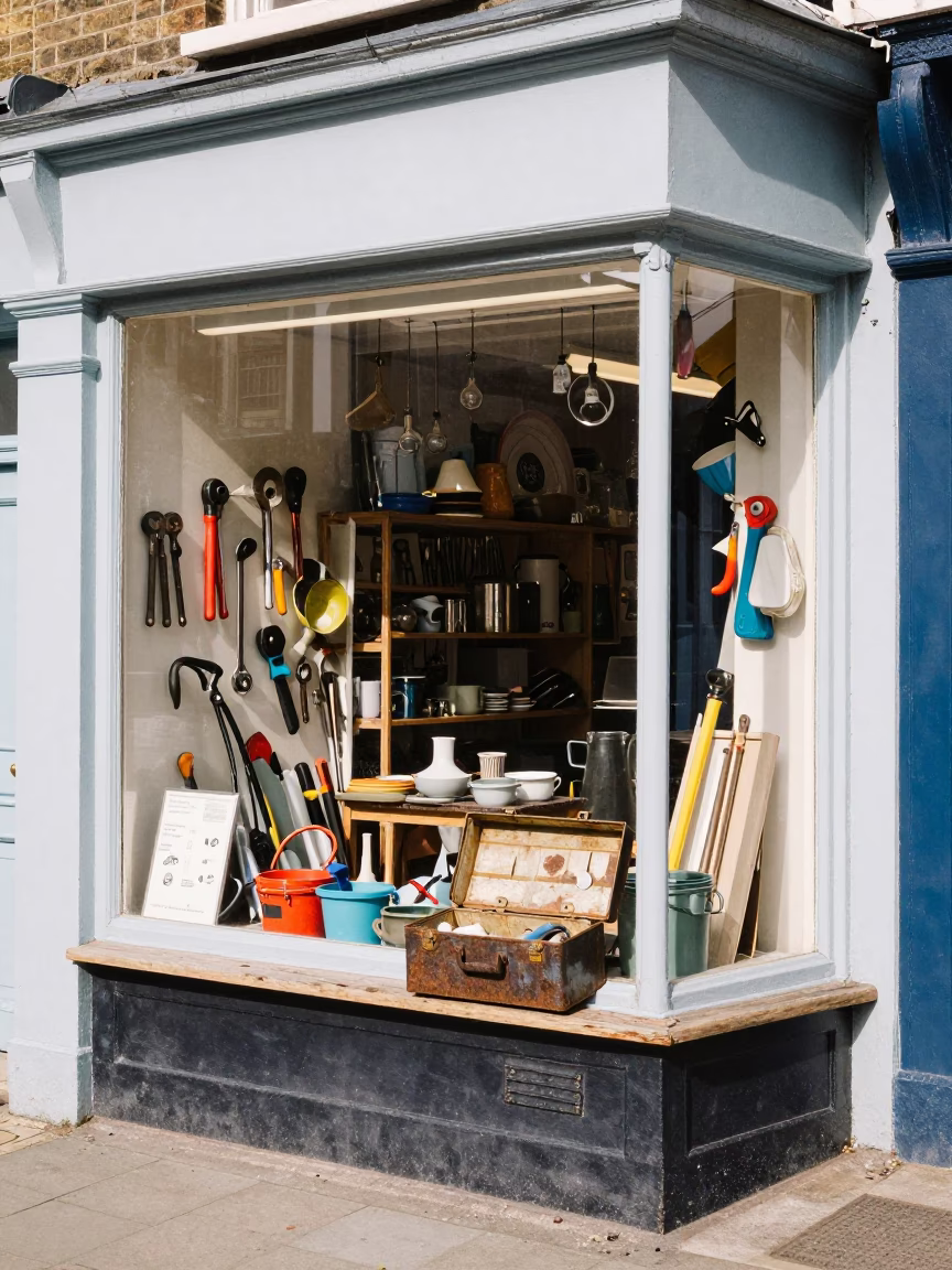 Kitchenware in London at Flat Noon Light in in London, United Kingdom