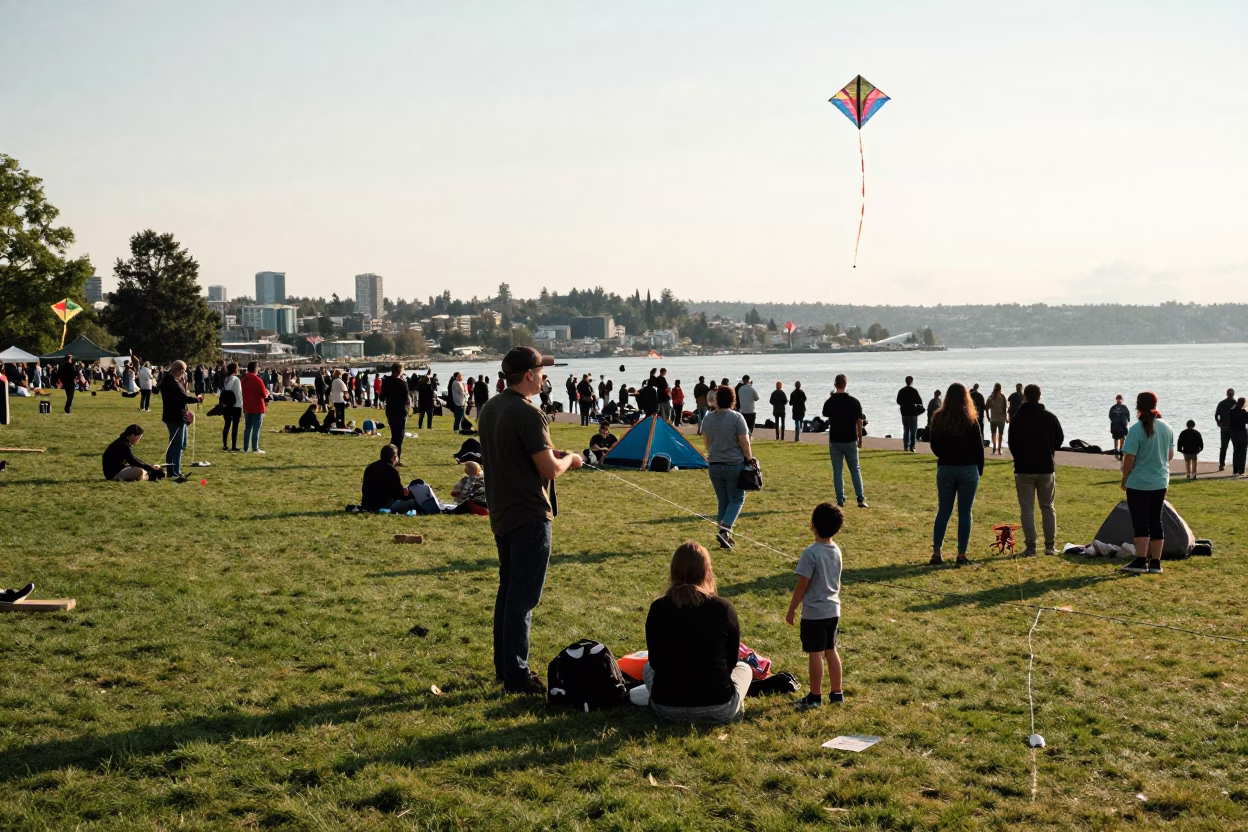 Kite Festival in Seattle at The Late Morning Light in in Seattle, Washington, United States