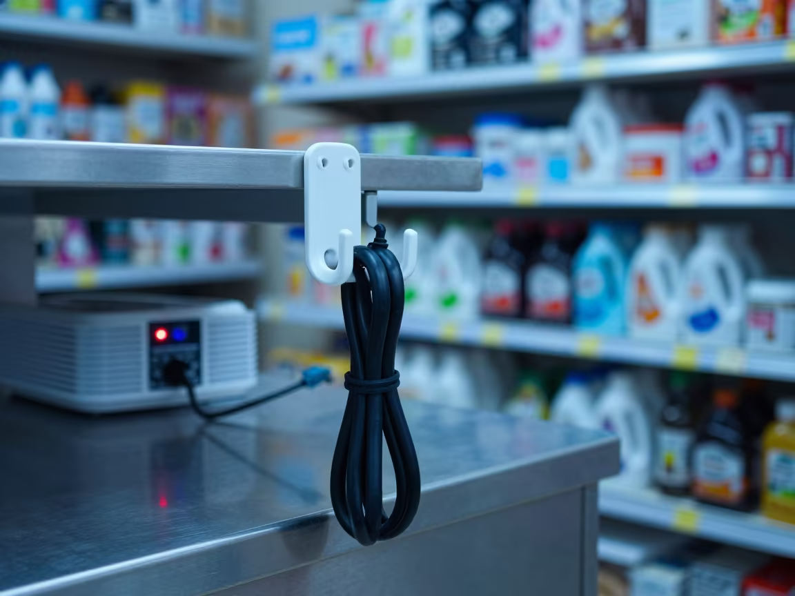 Kitten Bottle Warmer Cord Hook in Nizip Pet Store in inside a pet store aisle in Nizip