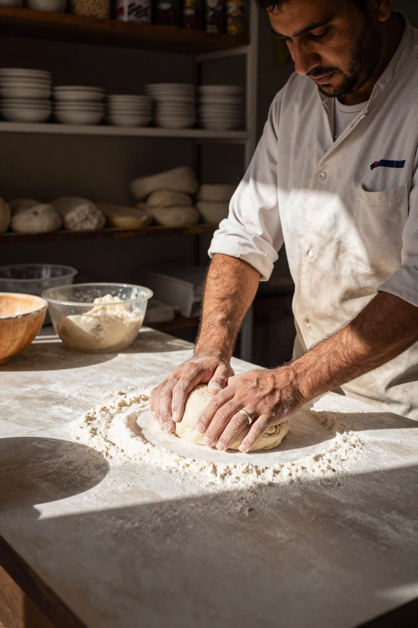 Kneading Dough in Alexandria in in Alexandria, Egypt