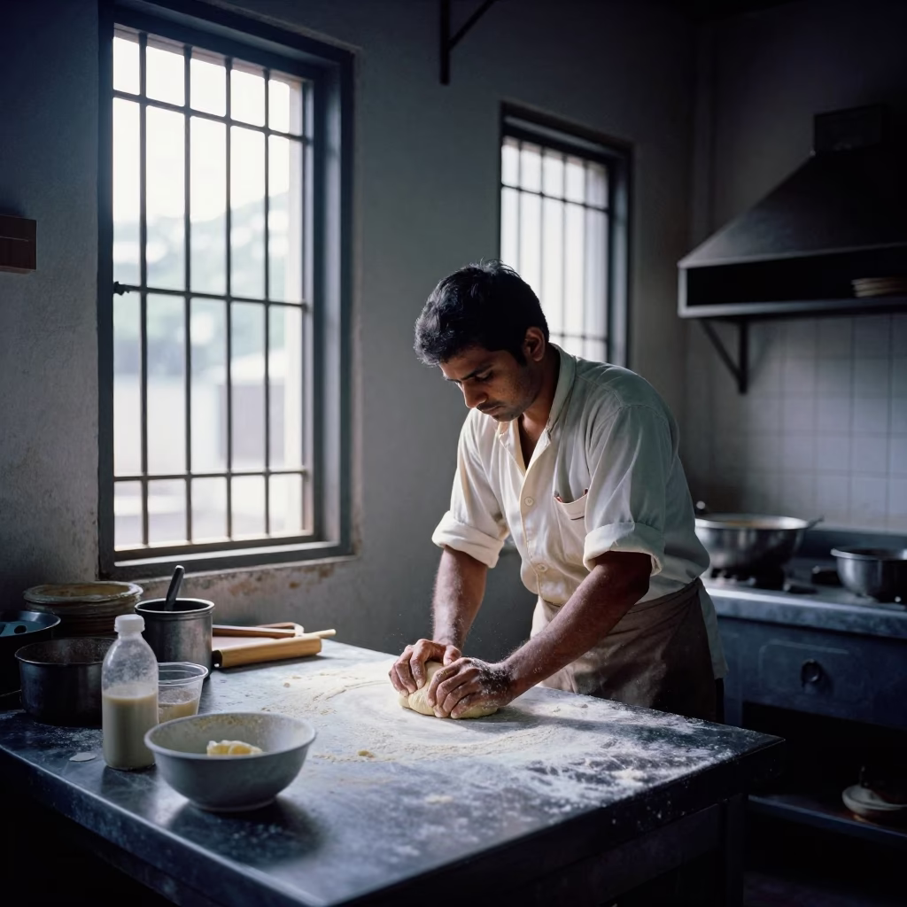 Kneading Dough in Chennai in in Chennai, India