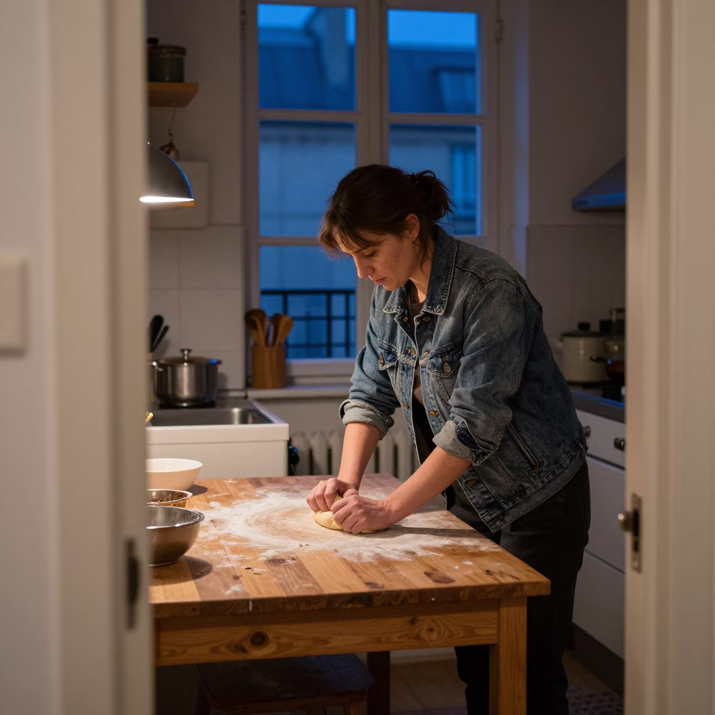 Kneading Dough in Paris in in Paris, France
