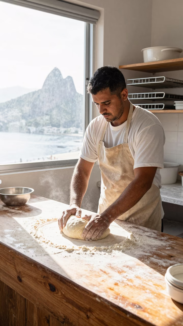 Kneading Dough in Rio De Janeiro in in Rio de Janeiro, Brazil