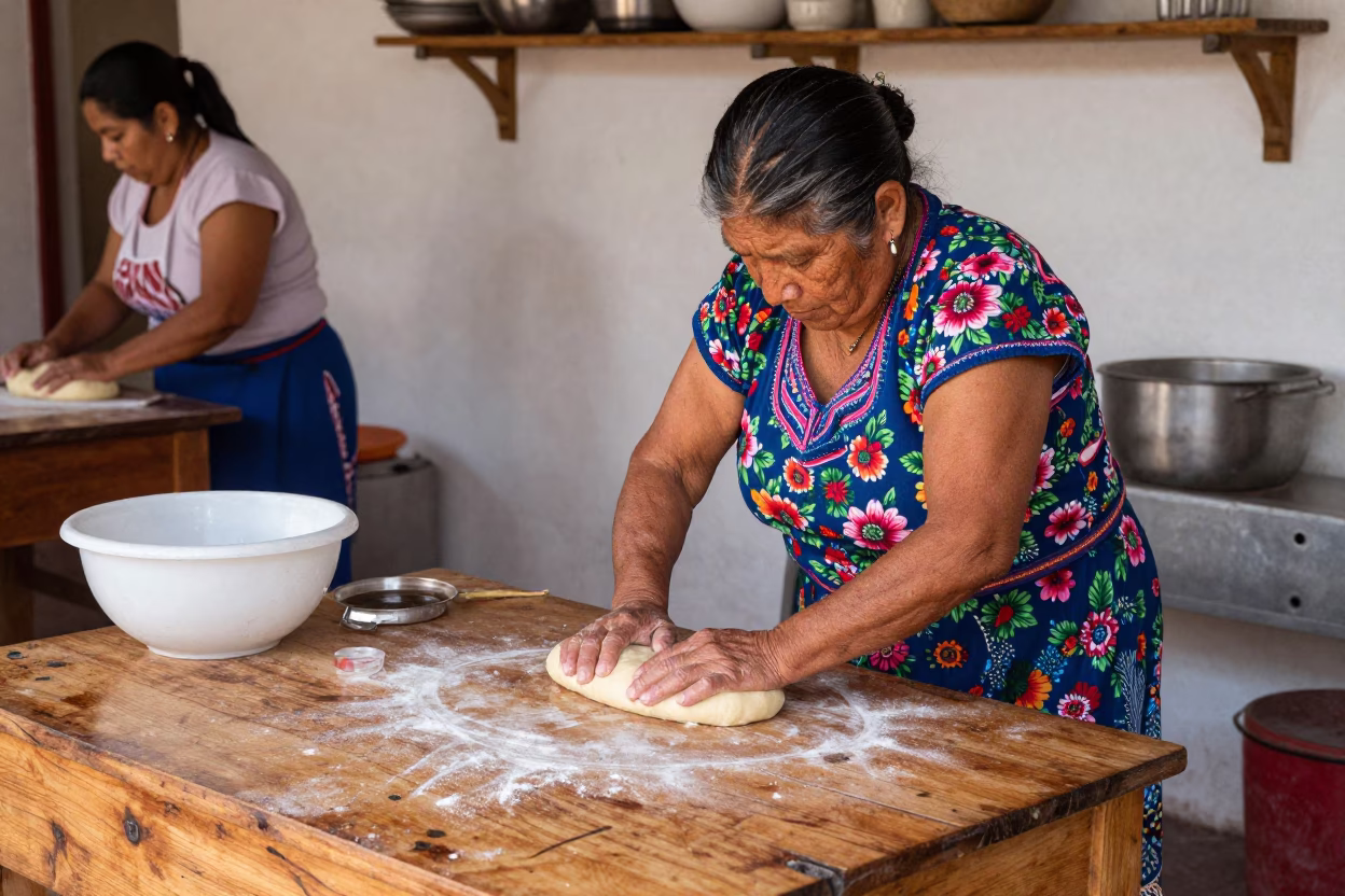 Kneading Masa in Guadalajara in in Guadalajara, Mexico