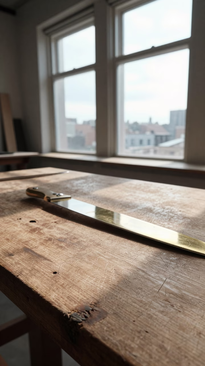 Knife Marks at Clear Late-afternoon Light in Montreal in in Montreal, Quebec, Canada