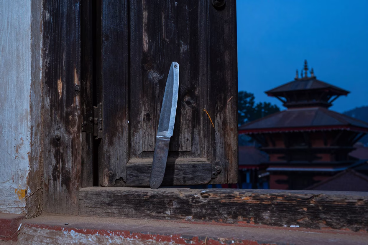 Knife Marks in Kathmandu in in Kathmandu, Nepal