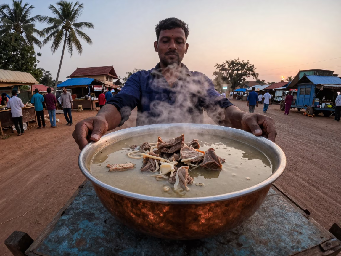 Kochi Thukpa Yak Meat Traditional Meal in in Kochi, India