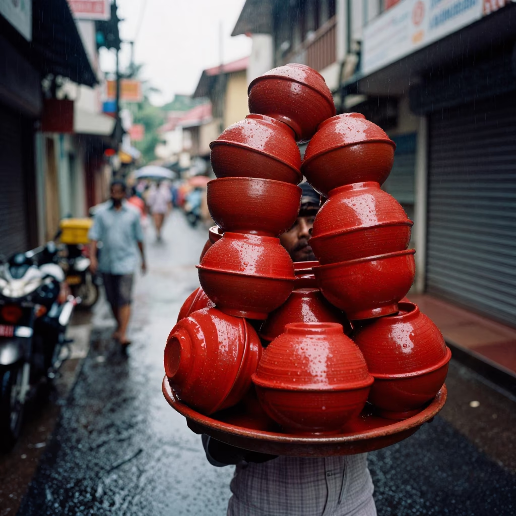 Kochi Vendor at First Light in in Kochi, India