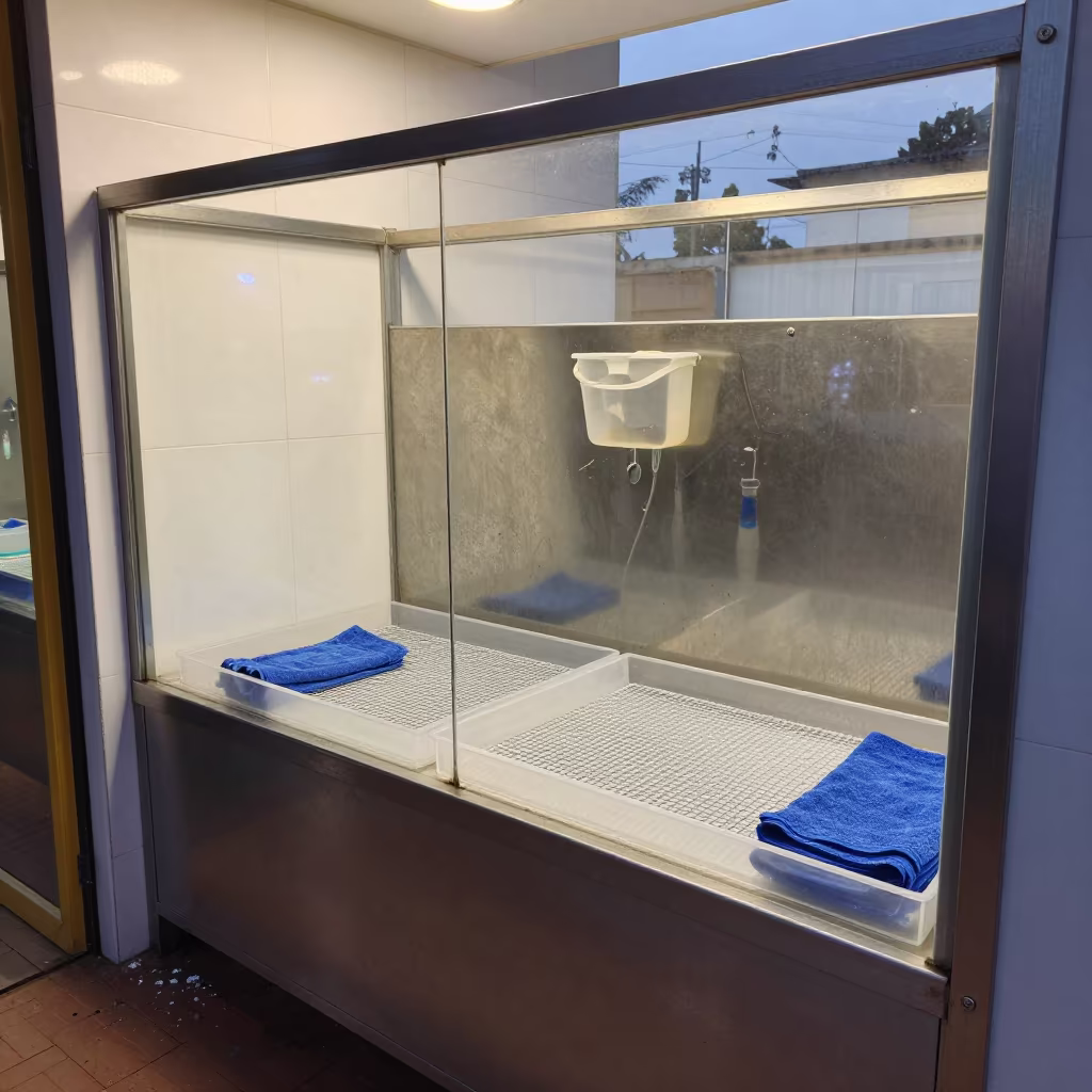 Koi Oxygen Tray at Dog Wash Station Ruhengeri in at a self-serve dog wash station in Ruhengeri