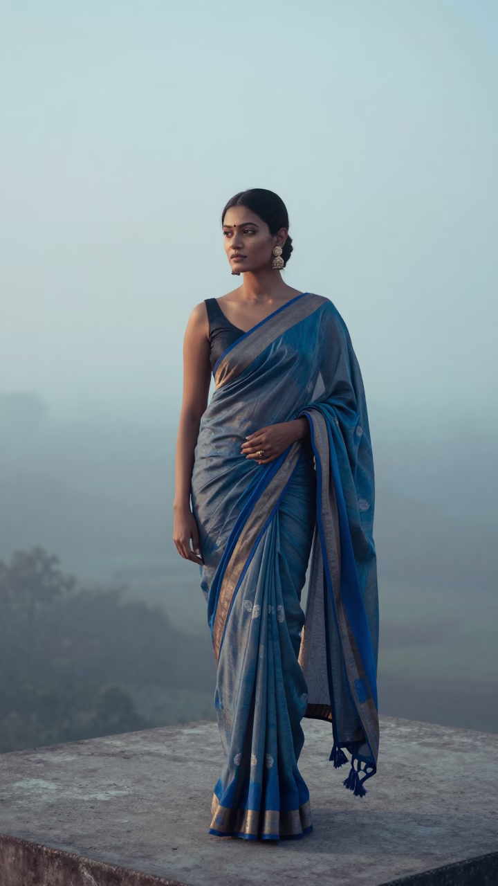 Kolkata Fashion Model at Sunrise Light in in Kolkata, India