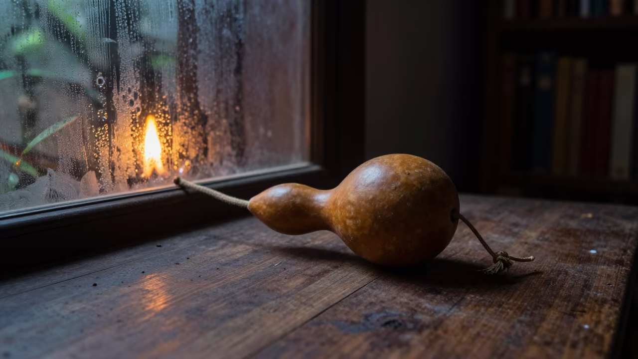 Kora Instrument on Dusty Library Table in on a dusty library table in Kolkata