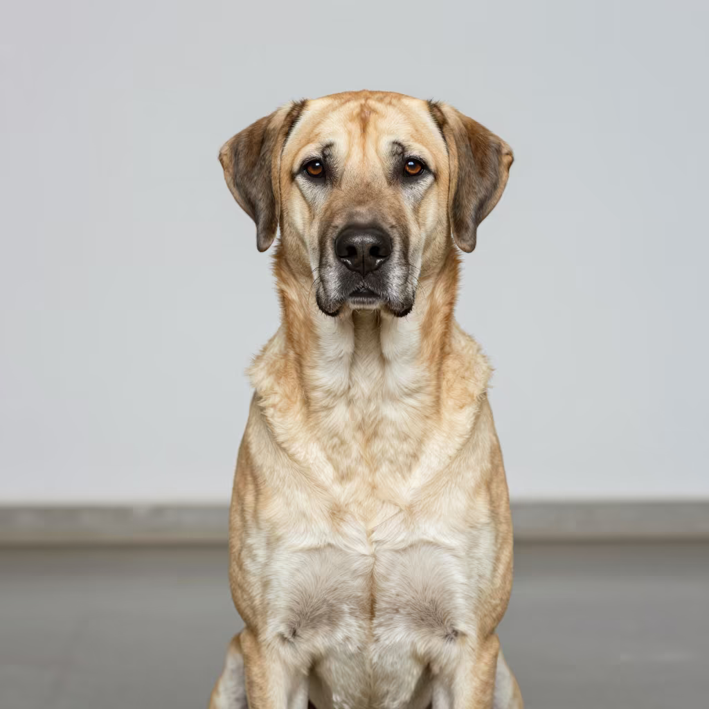 Kromfohrlander Portrait in Giza Studio in in a quiet portrait studio with a plain backdrop and eye-level framing in Giza