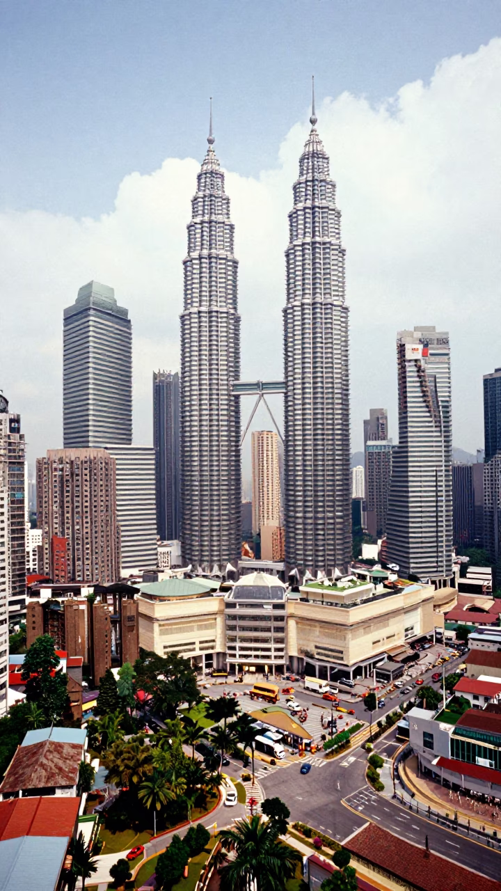 Kuala Lumpur Midday Urban Skyline and Street Life Photography in in Kuala Lumpur, Malaysia