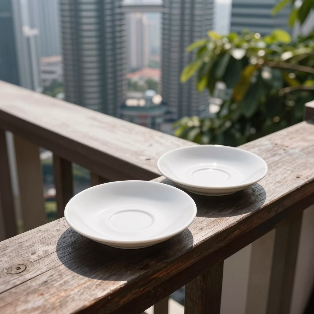 Kuala Lumpur White Ceramic Saucers in in Kuala Lumpur, Malaysia