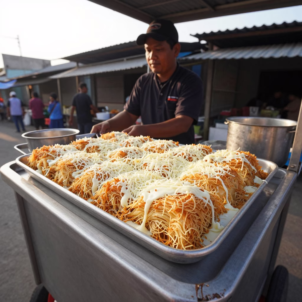 Kunafa Dessert in Surabaya at The Late Morning Light in in Surabaya, Indonesia
