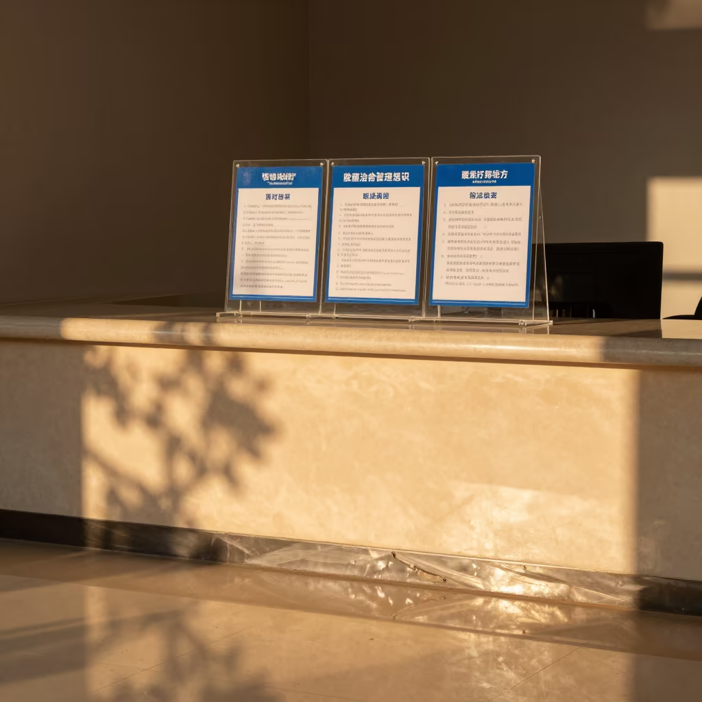 Kunming Office Desk Reservation Placard Box Evening in at an office reception desk in Kunming