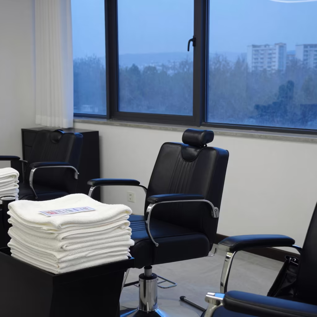 Kunming Salon Chair Morning Window Light in inside a salon row in Kunming