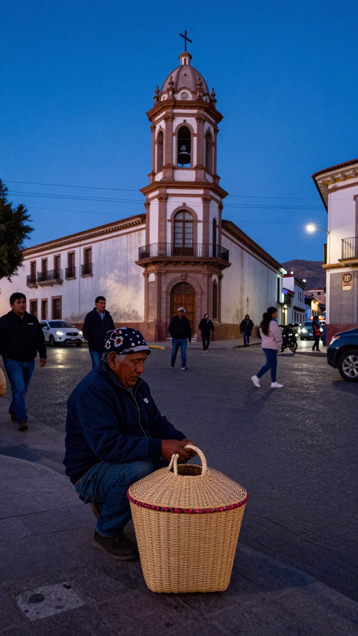 La Paz Evening Light at The Last Blue Light Of Evening in in La Paz, Bolivia