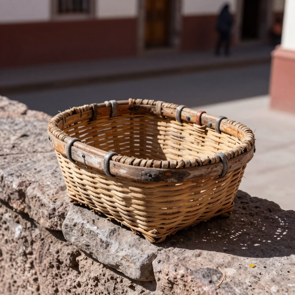 La Paz Mending Basket in in La Paz, Bolivia