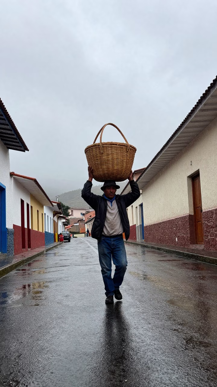 La Paz Potato Vendor in in La Paz, Bolivia