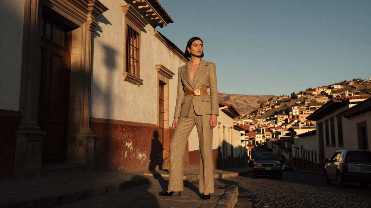 La Paz Street Photography at As The Sun Drops Toward The Horizon in in La Paz, Bolivia