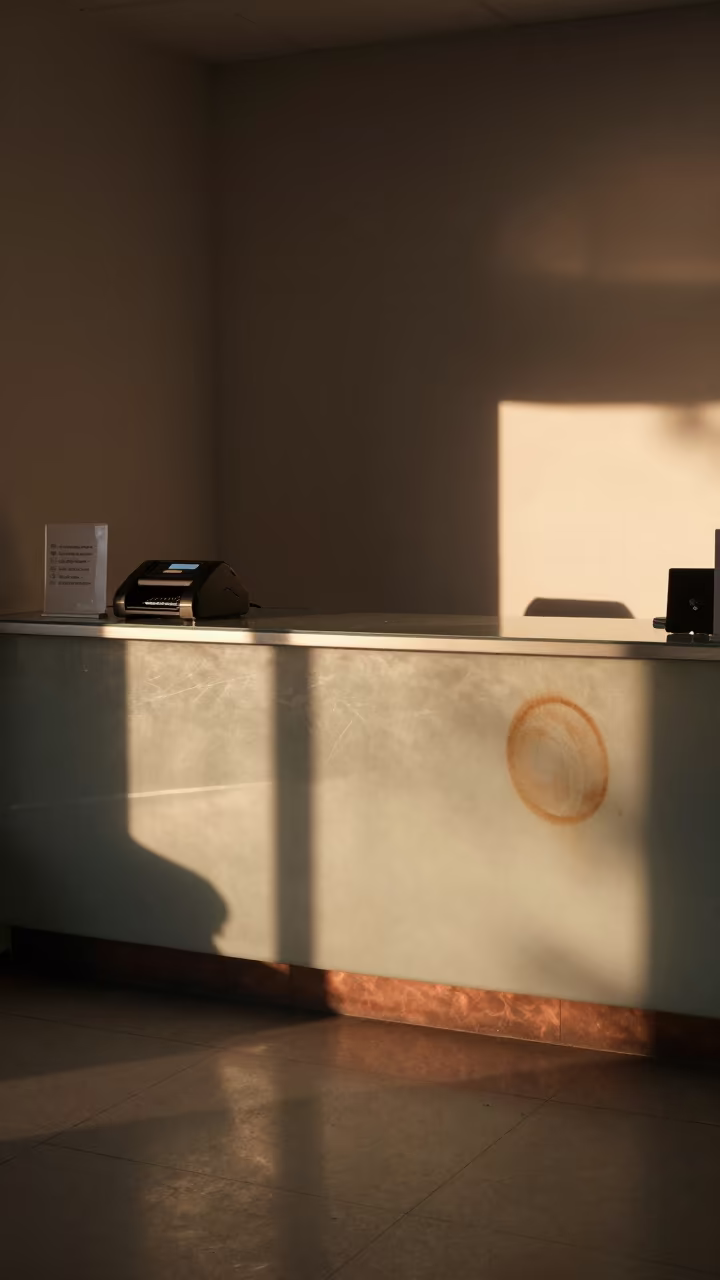 Label Maker on Glass Counter in Goldsmith Lane in at a goldsmith bench in a bazaar jewelry lane in Port Elizabeth