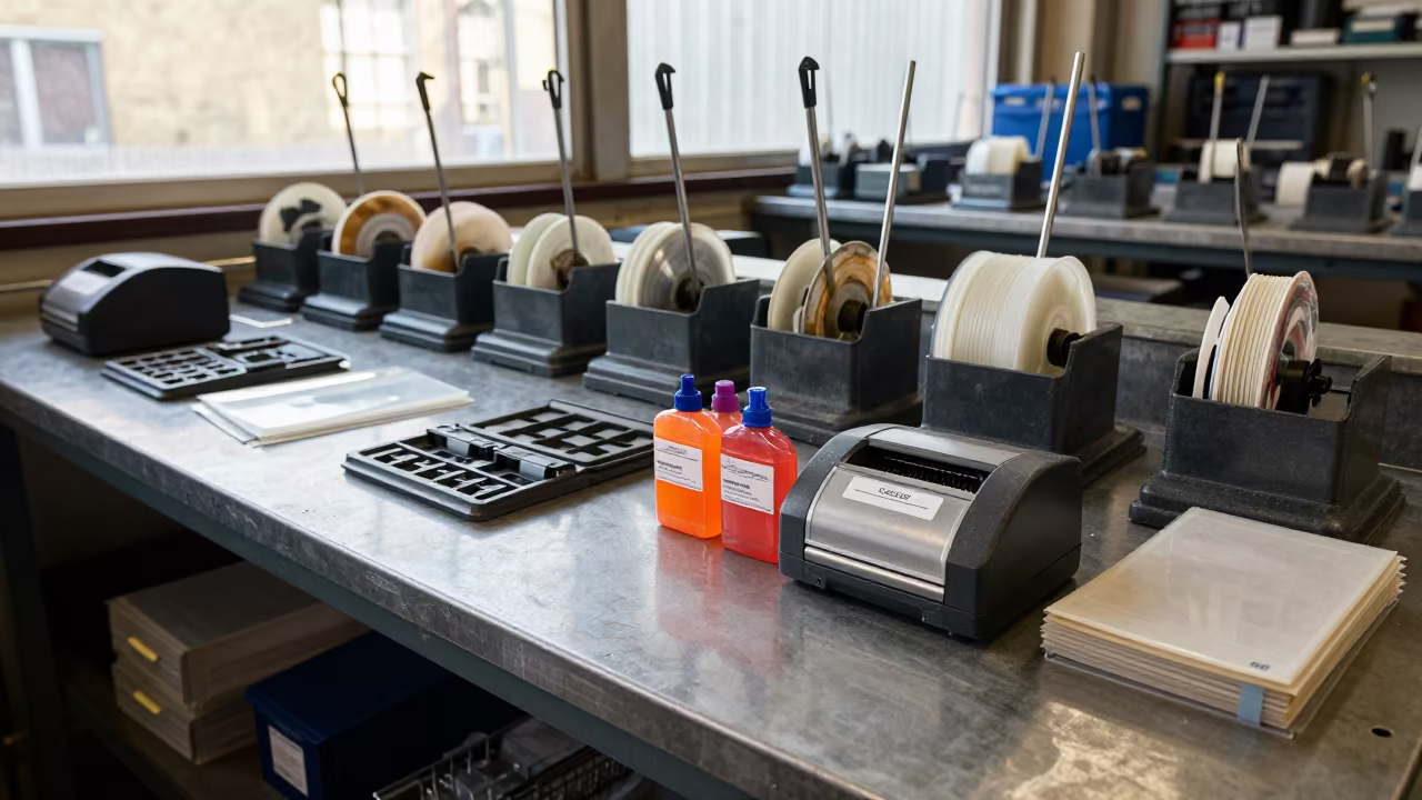 Label Printer Cleaner Kit in London Warehouse in inside a chilled distribution bay in London