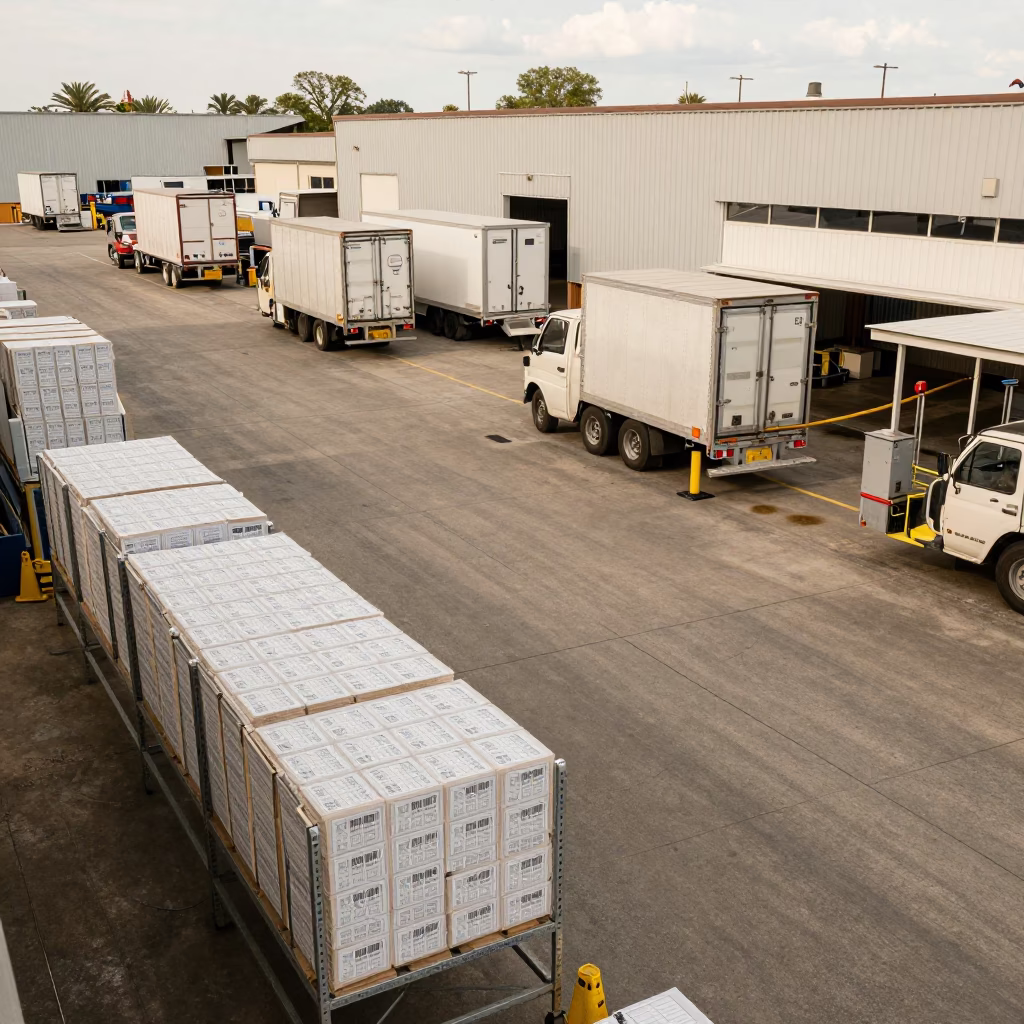 Label Sheet Rack in New Orleans Packing Station in at a fulfillment packing station in New Orleans