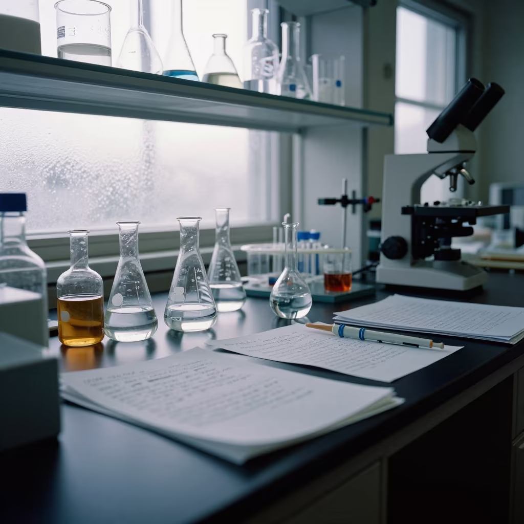 Laboratory Bench Flasks Bonn Observatory in inside an observatory control room in Bonn