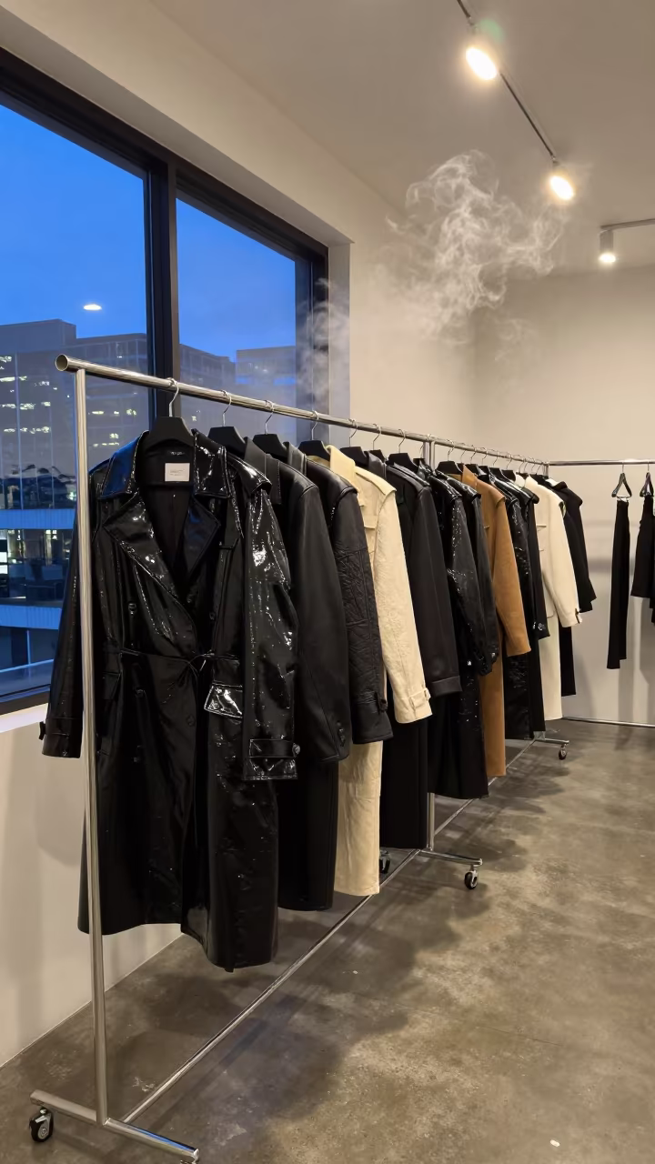 Lacquered Coats Backstage Brisbane Atelier Twilight in inside a couture atelier in Brisbane